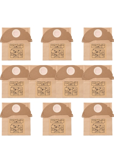 Leasetake 10 Adet Vakum Filtresi Toz Torbası Toplama Çöp Torbası 6.904-322.0 Karcher A2004 Wd2 Elektrikli Süpürge Parçaları İçin Vakum Torbaları