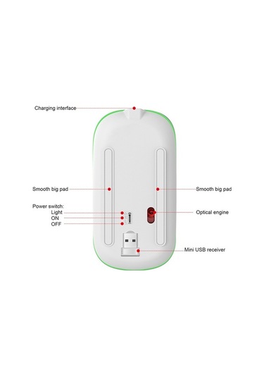 Flybuy Kablosuz M40 Fare - Abs Mat Kaplama, 4 Tuş, 10m İletişim, 800-1200-1600 Dpı, Şarj Edilebilir, Siyah/gümüş M40