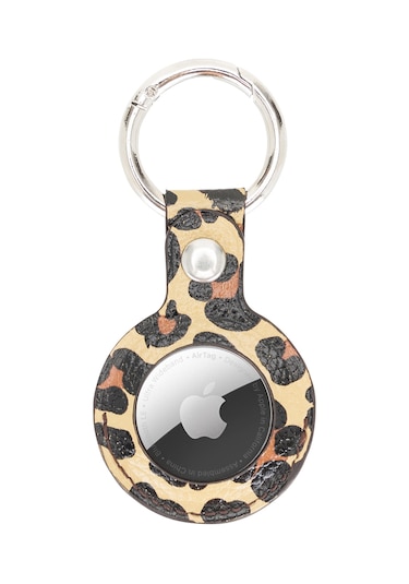 Apple Airtag Uyumlu Deri Anahtarlık, Leo Ne Kahve