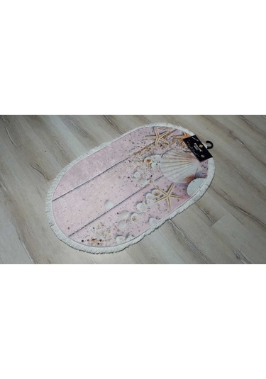 Yamalı Home Evak1880 Pembe 2'Li Klozet Takımı Oval Banyo Paspası Pembe