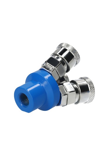 Folinda Pnömatik Otomatik Kilitleme Üç Yollu Hava Borusu Bölücü, 1/4" Pt İç Dişli Smy Bağlantı Elemanı