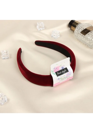 Queen Fair Saç Bandı Janet Classic Kadife 270373199 Bordo