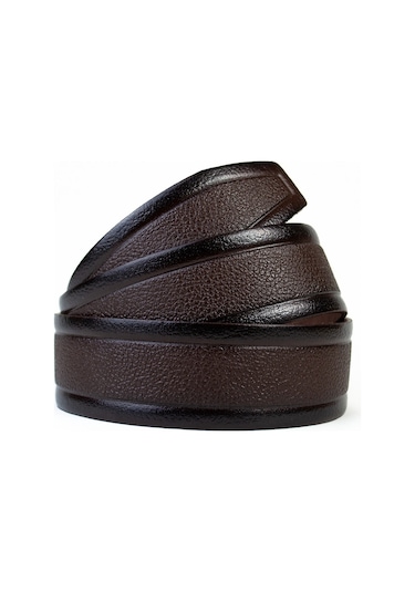 Özel Oval Kutulu Hakiki Manda Derisi Erkek Kahvrengi Kot Kemeri Hediyelik Kahverengi