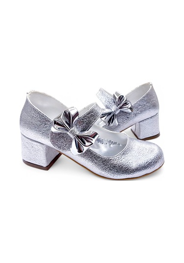 Beebron Ortopedik Topuklu Abiye Kız Çocuk Ayakkabı Starry Series Abiayk2401 Gümüş Gümüş