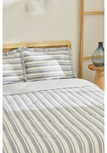 Kaşmir Home Thalia Çift Kişilik Nevresim Takımı İndigo Indigo