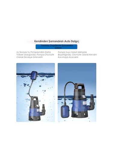 Staxx Power 450W Plastik Gövdeli Kirli Ve Temiz Su Dalgıç Pompa