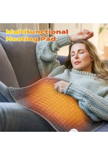 Elektrikli Isıtma Pedi Battaniye 9 Seviye 4 Mod Zamanlayıcı Isıtma Pedi Omuz Grey Ab Tak Grey Gri