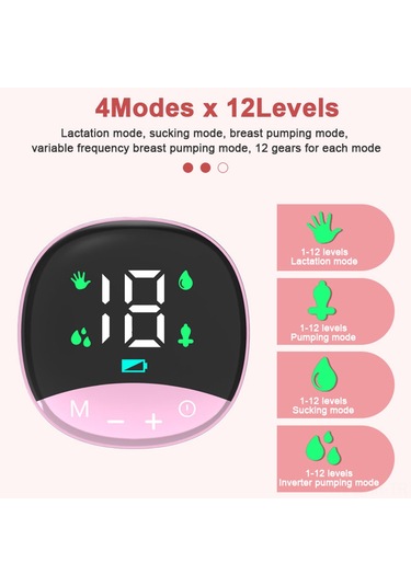 Xiyyadms Elektrikli Göğüs Pompası - 4 Modlu, 12 Seviyeli, Düşük Gürültülü, 150ml Şişeli