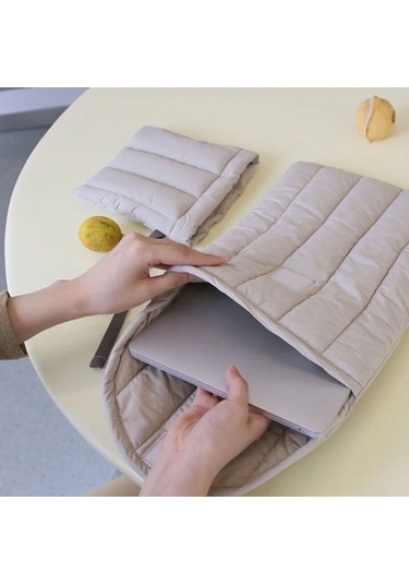 15.6-16 İnç Düz Pamuk Nakış İç Çanta Hafif Uzay Pamuk Koruyucu Kılıf Turuncu Pembe Siya