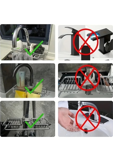 Cordial 1pc Sıngır Mutfak Organizer, Sünger Ve Sabun İçin Çok Amaçlı Sink Rack, Asma Sepet Ve Aksesuarlar İçin Kullanışlı Saklama Çözümü Siyah Siyah