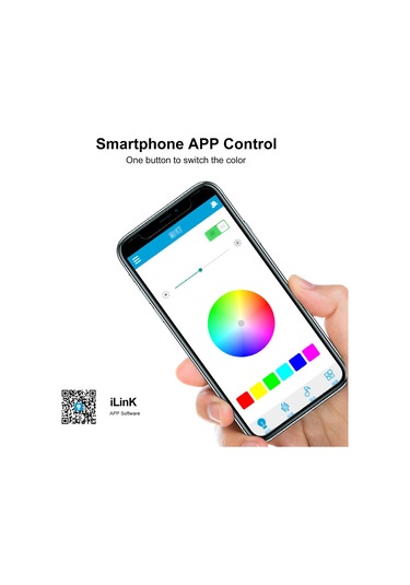 Akıllı Plafonyer Tavan Lambası Bağlantısı Dahili Müzik Çalar Kubbe Çok Renkli