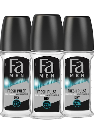 Fa Men Fresh Pulse 72H Erkek Roll-On Deodorant 3 x 50 ML