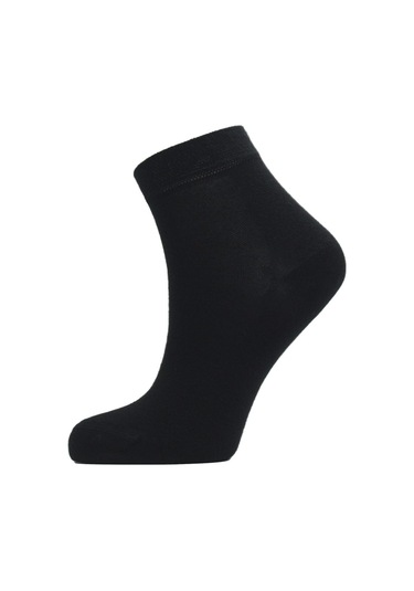 Bambu Kadın Yarım Konç Renkli Dikişsiz Düz Çorap 6'lı Paket Çok Renkli