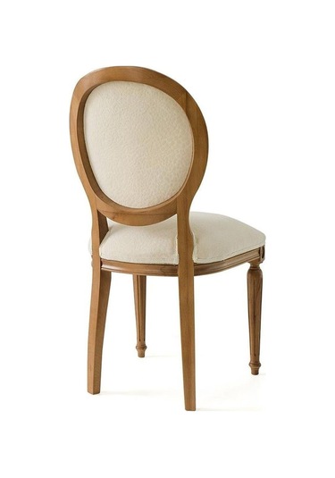 Madalyon Ahşap Klasik Sandalye Natural - Krem