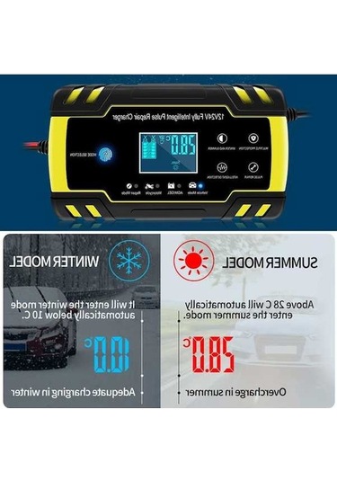 Didadodo Kademeli Otomatik Akıllı Akü Şarj Cihazı, Lcd Ekranlı