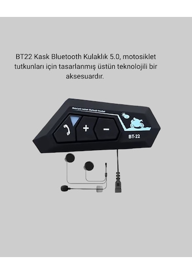Bfs Bt22 Kask İçi Bluetooth Kulaklık Hızlı Eşleşme Ve Gürültü Önleyici Mikrofon