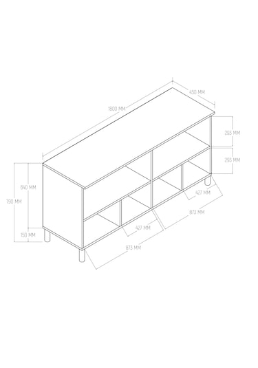 1700 Monza 180 Cm Membran Mdf Kapaklı Bohem Konsol Sepet-beyaz