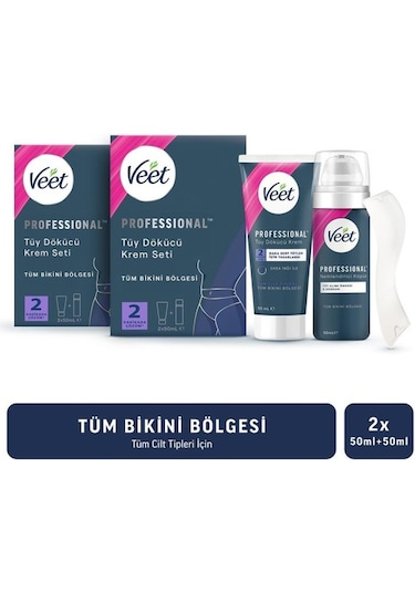 Veet Professional Bikini Bölgesi Tüy Dökücü Krem Seti 4 x 50 ML