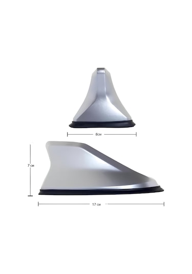 Opel Corsa C Uyumlu Köpek Balığı Balık Sırtı Shark Anten Gri