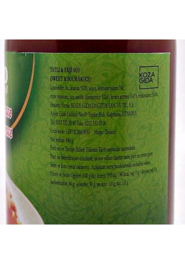 Aroy-D Tatlı Ekşi Sos 840 G