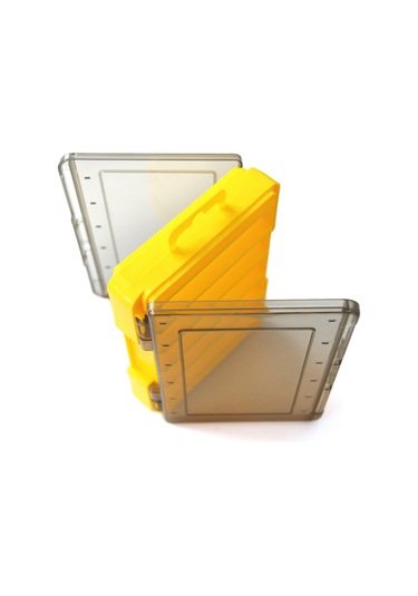 Reedark 4'lü Çift Taraflı Açılabilir Süzgeçli Yem Kutusu Seti Büyük Sarı+büyük Gri+küçük Sarı+küçük Gri