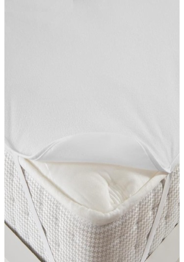 Mycey Bebe Alezi 70x120 Cm Pamuk Sıvı Geçirmez Bebek Alezi Beyaz