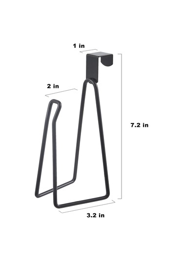 Banyo Depolama İçin Siyah Kağıt Havlu Rafı Siyah