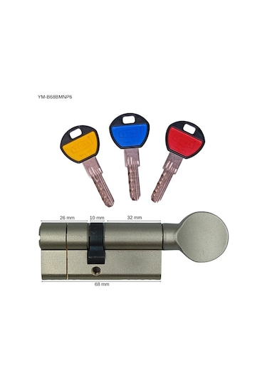 Yuma Plastik Kafalı Bilyalı Mandallı Barel 6 Pim 68 Mm