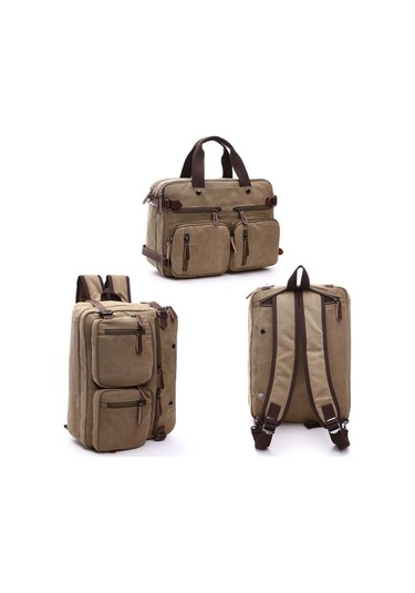 Gündelik Tuval Üç Amaçlı İş Evrak Çantası Bilgisayar Çantası Mavi Wx Mavi