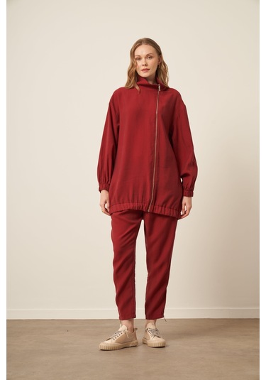 Ftz Women Kadın Modal Pantolonlu Takım Bordo 30716 Bordo