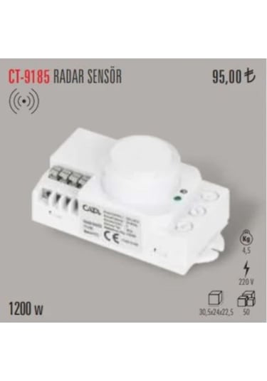 Cata Ct-9185 360 Derece Radar Hareket Sensörü (492212198)