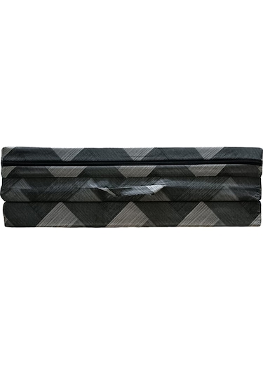 Lüks Katlanır Yatak 80x180x8 Cm Sünger Gri Zikzak