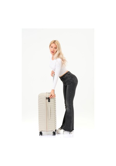 Keo-plus Kemik Orta Boy Silikon Kırılmaz Pp Valiz Siyah