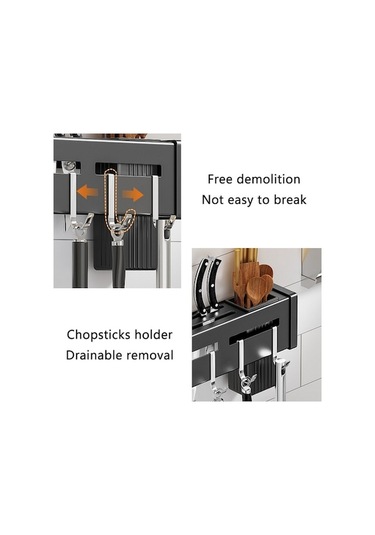 Ganzhoushop Tutucu, Sones Renk:siyah Raf Mutfak Monte Duvara Sabitleme Çubukları 30cm Ek Diğer