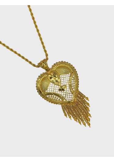 Arnes Jewelry Çelik 22 Ayar Altın Kaplama Hint Kolye Ar609nes Gold