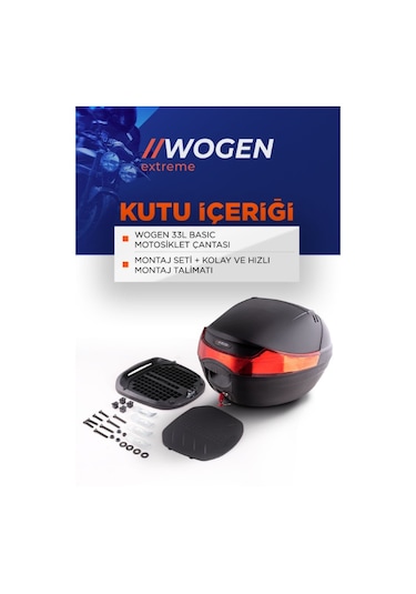 Wogen Arka Çanta 33 Litre Basic Siyah 1401 001 Yerli