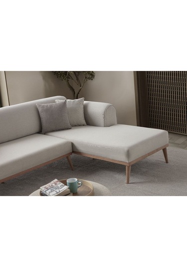 Rebull Köşe Koltuk Takımı Krem Antrasit