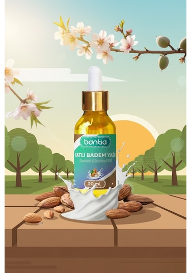 Tatlı Badem Yağı 20 Ml Soğuk Sıkım %100 Saf Kaş Kirpik Ve Saç Bakımı 20 ML
