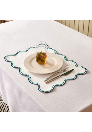 Evidea Soft Nonna Amerikan Servis - Yeşil / Mavi - 30x50 Cm Yeşil / Mavi Yeşil - Mavi