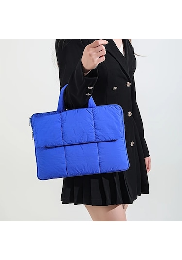 Elmpaly Siyah 13-14 İnç Şık Hafif Darbeye Dayanıklı Kadın Laptop Çantası siyah