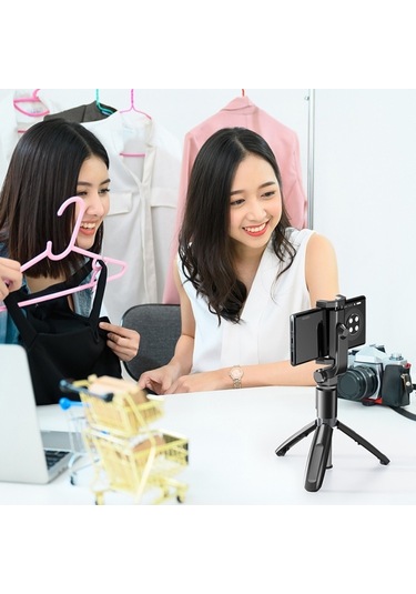 Cbtx Yesido Sf11 Geri Çekilebilir Bluetooth Tripod Telefon Canlı Yayın Selfie Stand Siyah