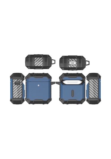 Kablosuz Kulaklık Tpu + Pc Darbeye Dayanıklı Kılıf Airpods Uyumlu 1/2 Pembe İçin Kancalı Pembe