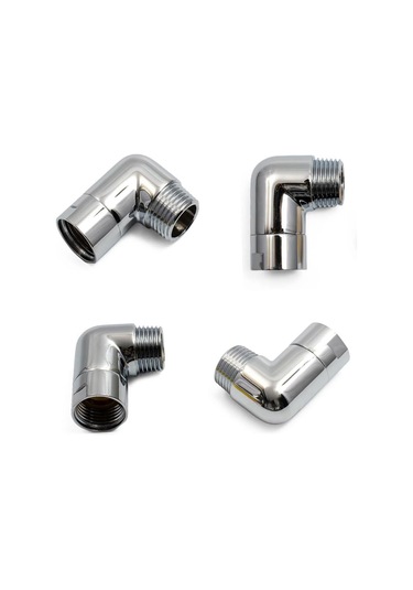 Kangvka Banyo Duşu Kolu Açısı Değiştirici 90 Derece Bakır Adaptörü - G 1/2" Bağlantı, 360 Döner, Basıncı/kanatmayı Engellemez, Araçsız Kurulum