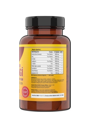 Kırmızı Ginseng Alıç Arı Sütü Lepidyum 120 Tablet 2 Kutu 240 Tablet