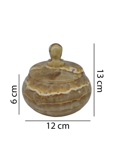 "el Yapımı 5 İnç Oniks Şekerlik - Dekoratif Ve Şık"