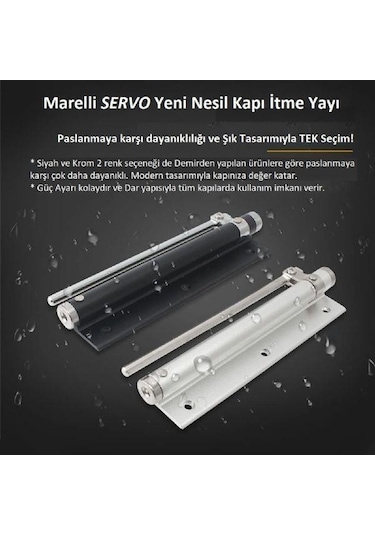 Marelli Servo Siyah Otomatik Kapı Kapatıcı Kapı İtme Yayı