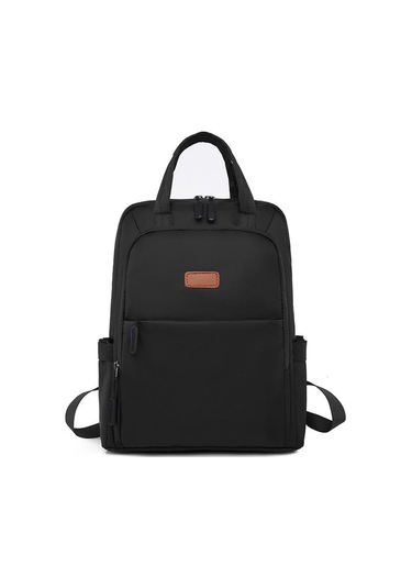 Siyah Yogodlns Trendy Yeni Oxford Sırt Çantası Kadın Büyük Kapasiteli Okul Düz Renk Gezi Seyahat Dizüstü Sırt Çantası Siyah