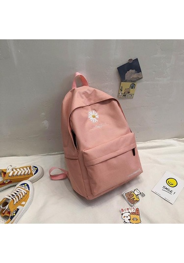 Yeni Sırt Çantası Moda Küçük Okul Çantası Baskılı Papatya Sırt Çantası Günlük Seyahat Sırt Çantası Açık Hava Plaj Çantası Kamp Sırt Çantası Black Siyah