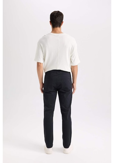DeFacto Yazlık Gabardin Chino Kanvas Pantolon Slim Fit Dar Kesim Dar Paça Cepli B2089AX25SPAR190