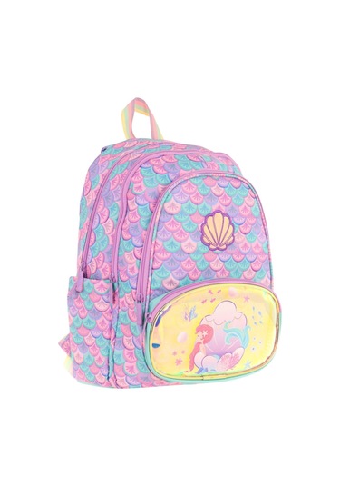 Kaukko Kids Üç Gözlü Kız Çocuk Okul Sırt Çantası Denizkızı Nakışlı Ve Baskılı - L5225 Pembe - Yeşil